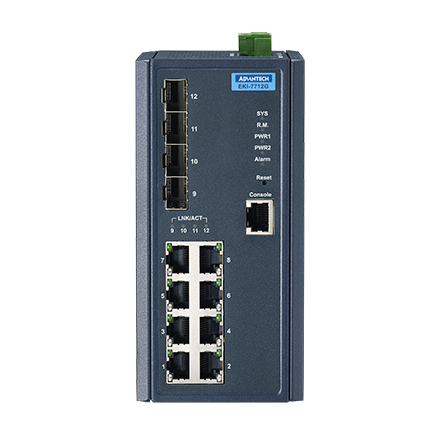 8 Gigabit + 4SFP Managed Ethernet Switch Wide Temp
